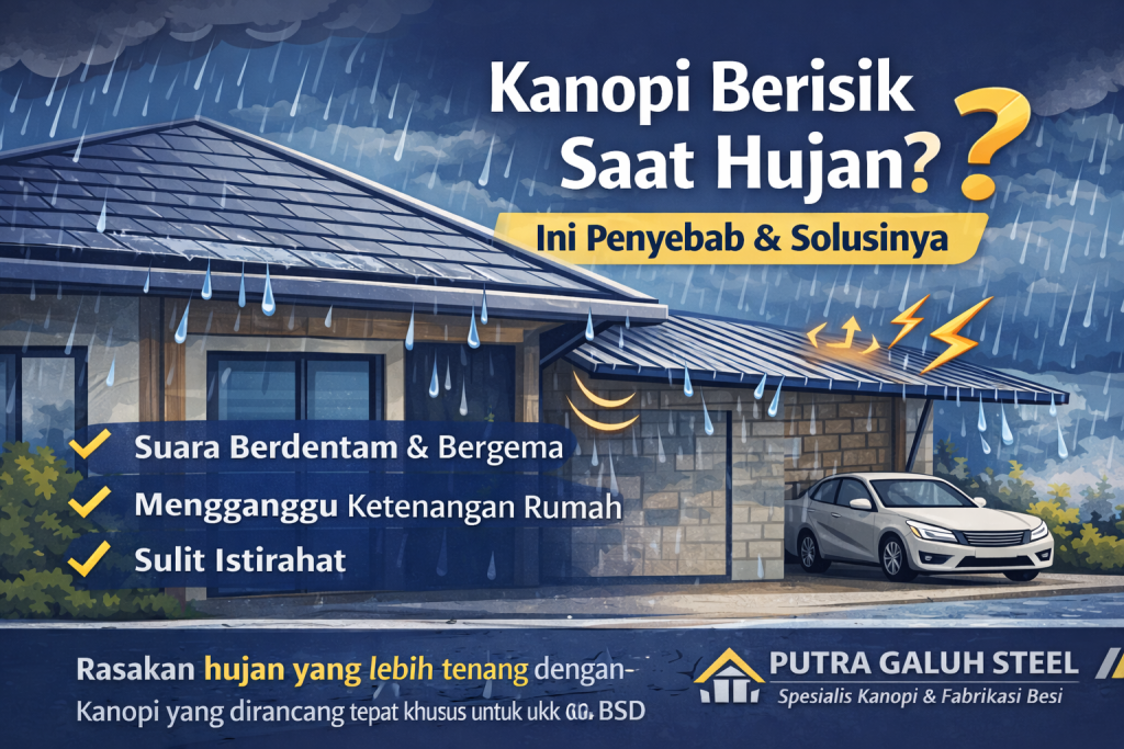 kanopi berisik saat hujan